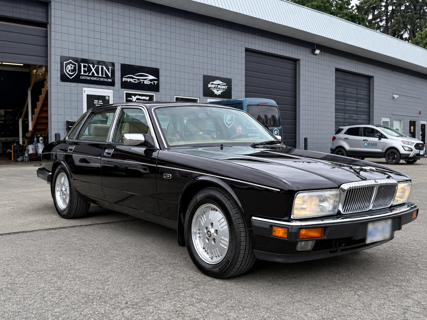 Black Jaguar outside the EXIN workshop